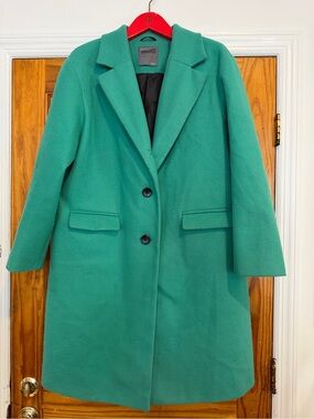 Kelly Green Women's Single-Breasted Coat